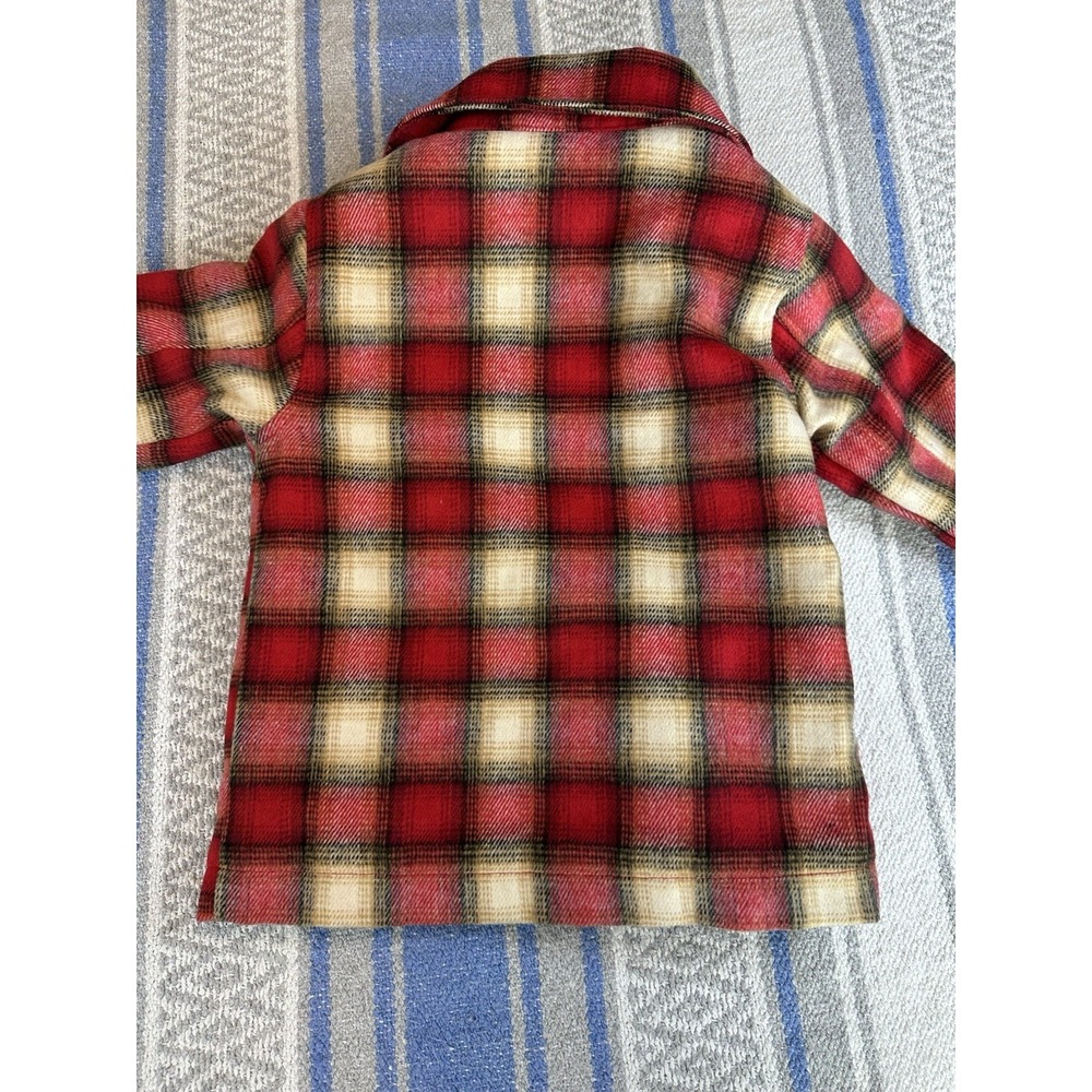 Old Navy Toddler Quilted Shacket Jacket Red Plaid Button Front 5T - Picture 8 of 8
